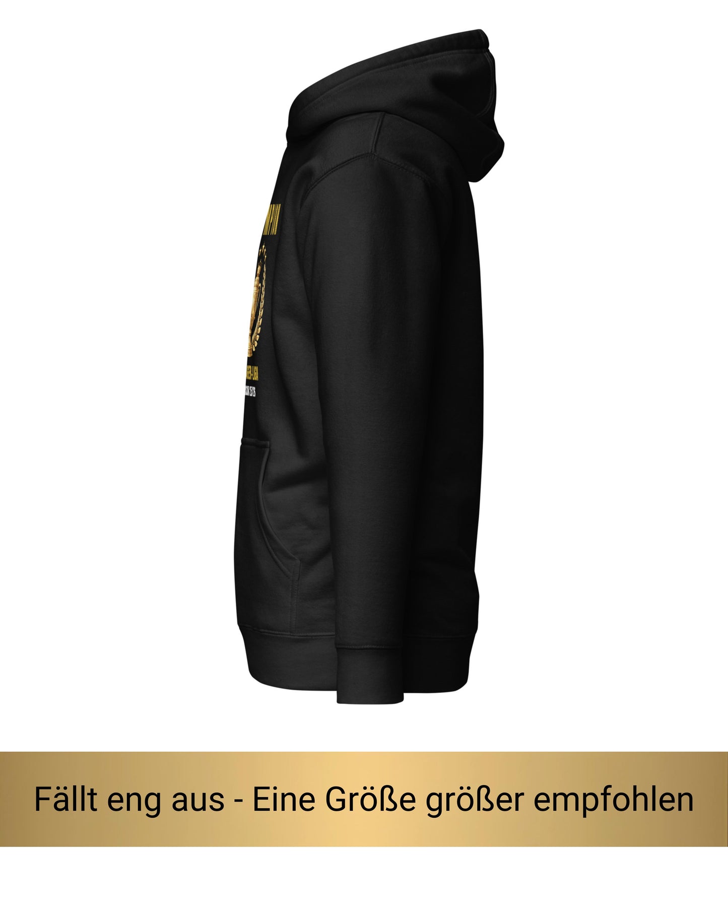 Champion Manager-Liga Hoodie Seitenansicht – Fällt eng aus, eine Größe größer empfohlen